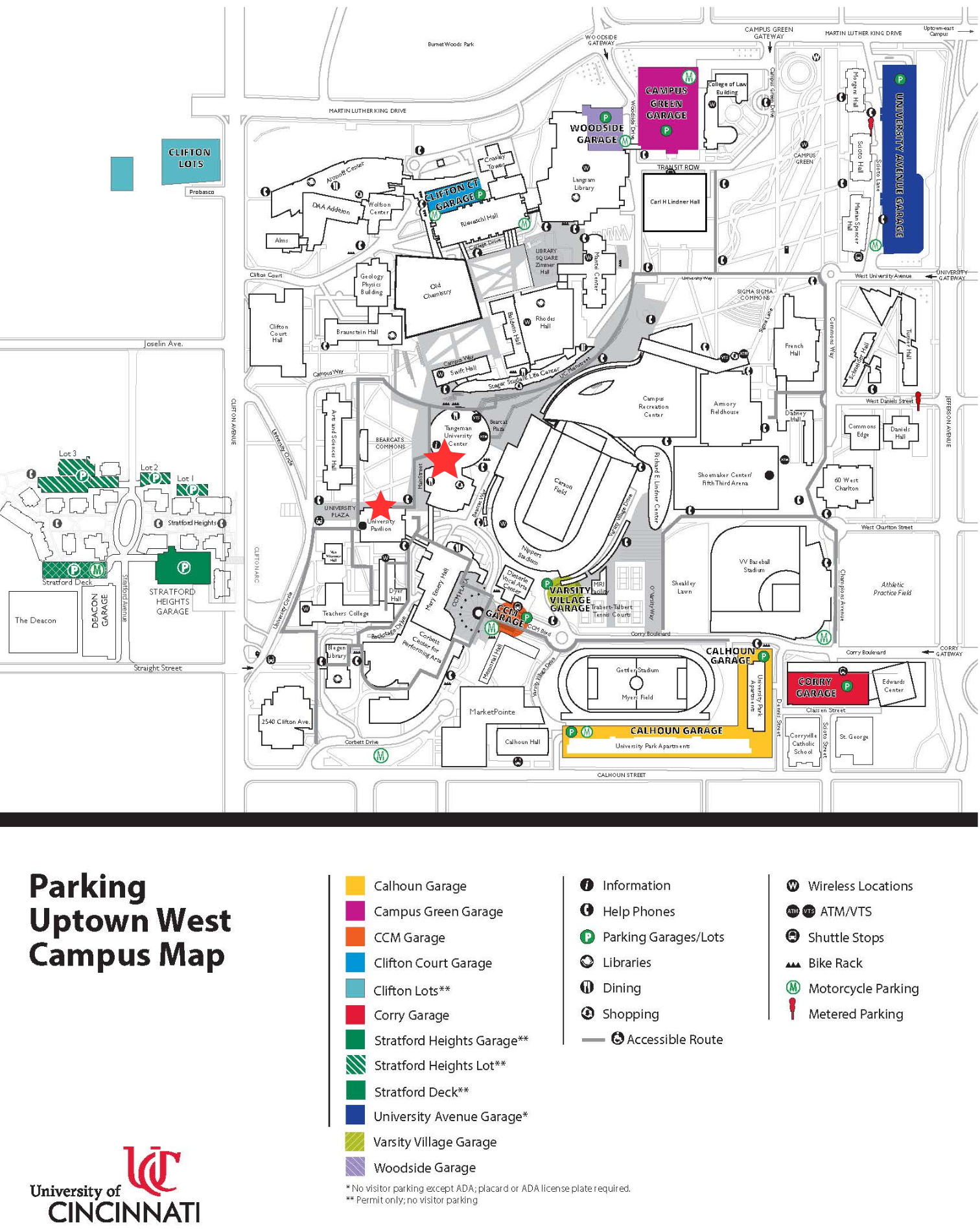 West Campus Parking Map